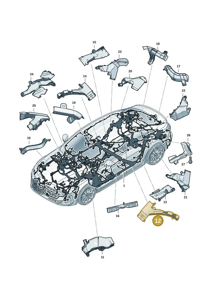 8B1971845B — Audi A5 Limousine (2024-2025) diagram 8wh971800, position 12