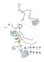 8B2614723 Audi Brake Pipe