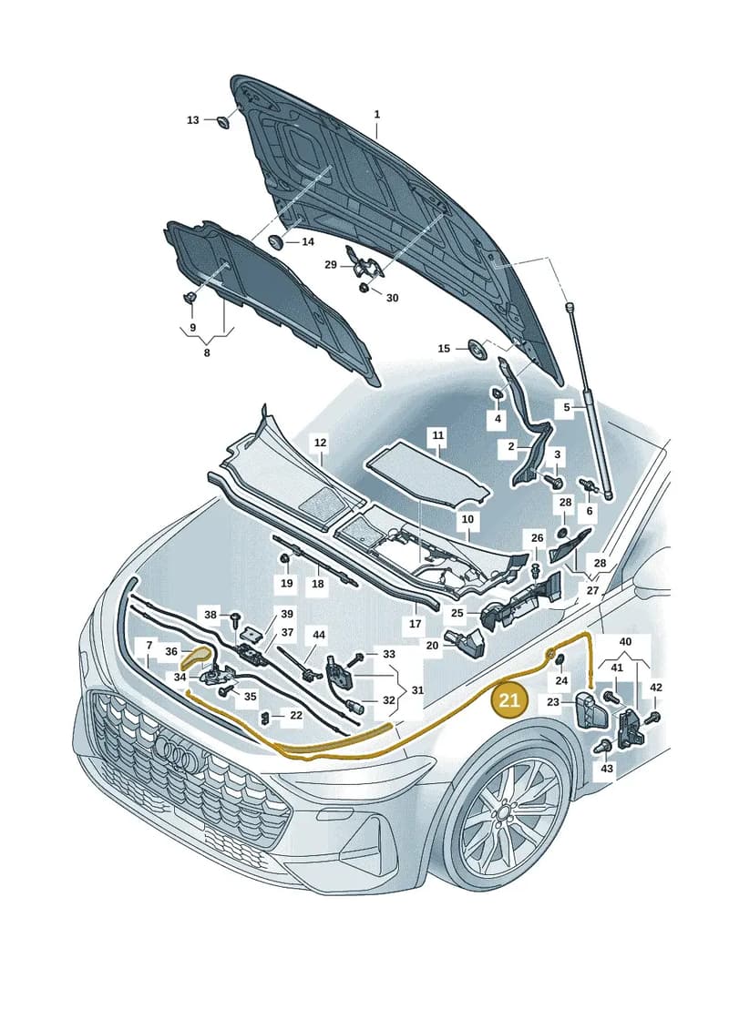 8B2823535 — Audi A5 Limousine (2024-2025) diagram 8wk823000, position 21