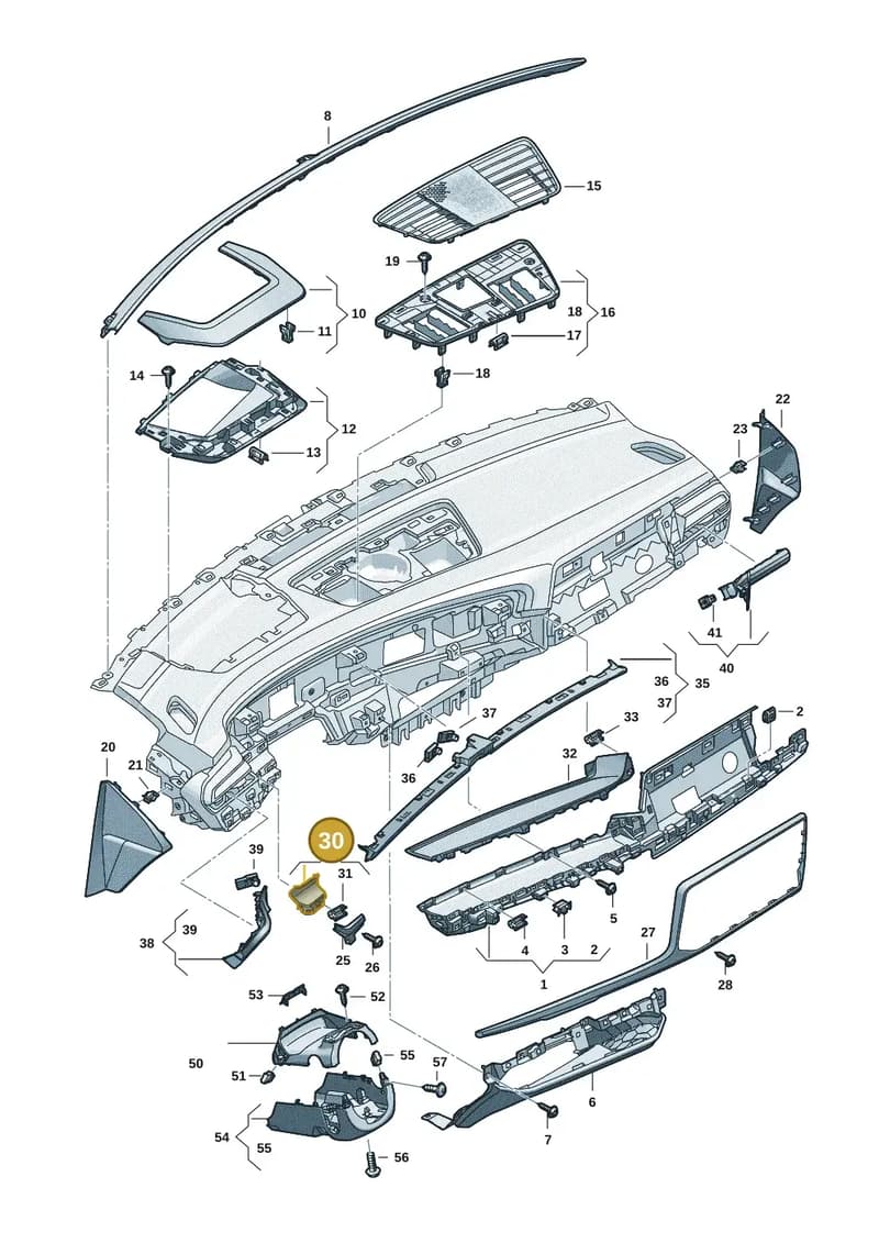 8B28571166PS — Audi A5 Limousine (2024-2025) diagram 8wk857150, position 30