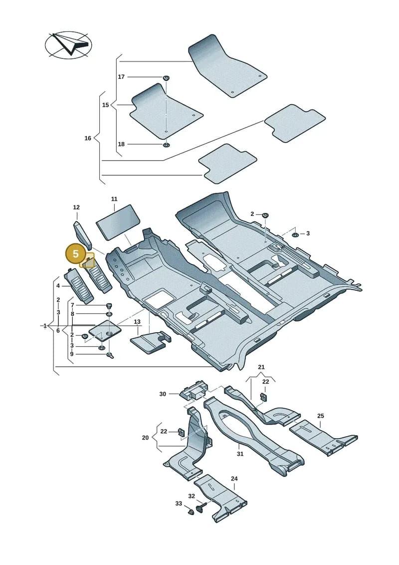 8B2864777AZF7 — Audi A5 Limousine (2024-2025) diagram 8wk863000, position 5