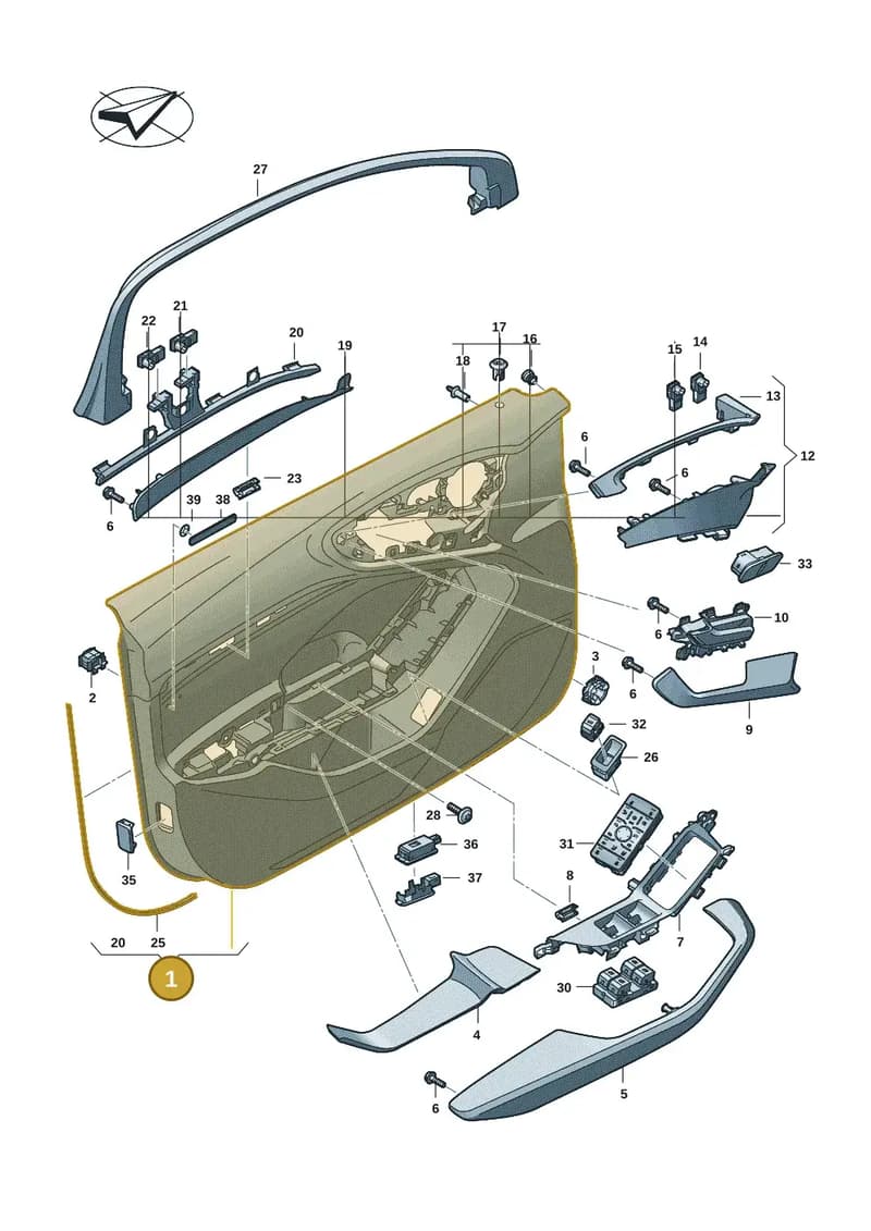 8B2867103GGMK — Audi A5 Limousine (2024-2025) diagram 8wh867000, position 1
