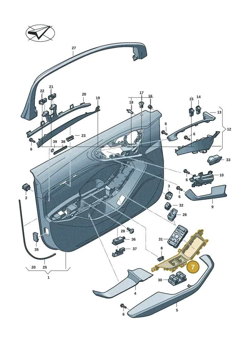 8B28671716PS — Audi A5 Limousine (2024-2025) diagram 8wh867000, position 7
