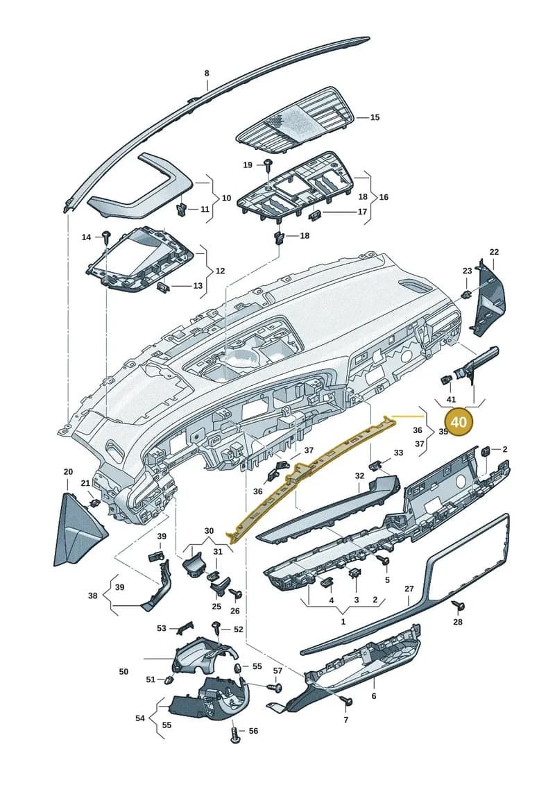 8B2947201GBGE — Audi A5 Limousine (2024-2025) diagram 8wk857150, position 40