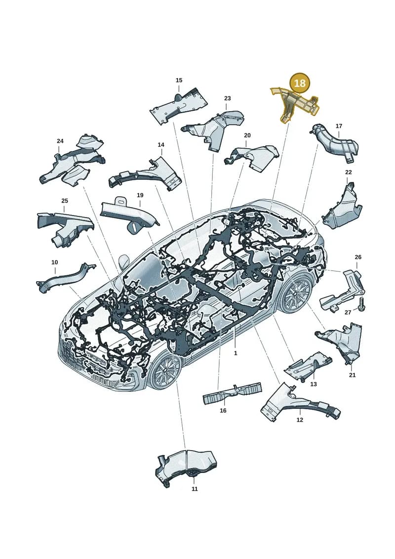 8B2971845 — Audi A5 Limousine (2024-2025) diagram 8wh971800, position 18
