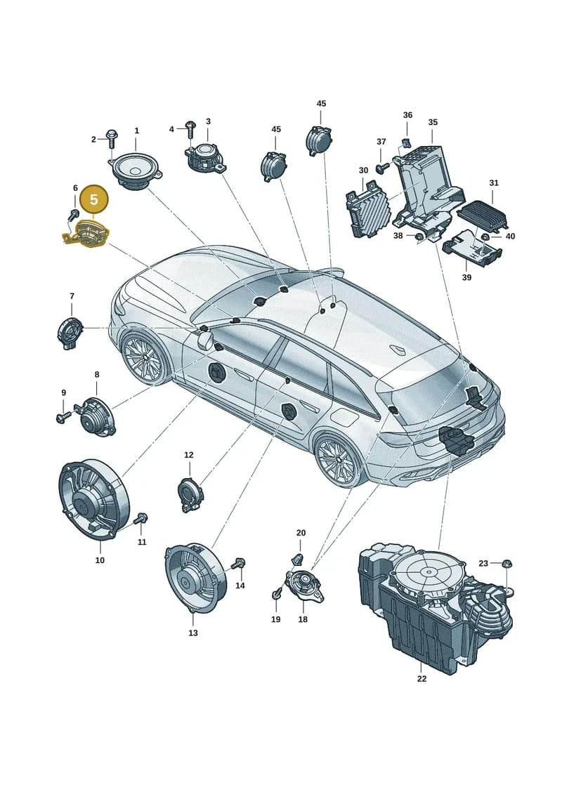 8B3035399B — Audi A5 Avant (2024-2025) diagram 4pa035350, position 5