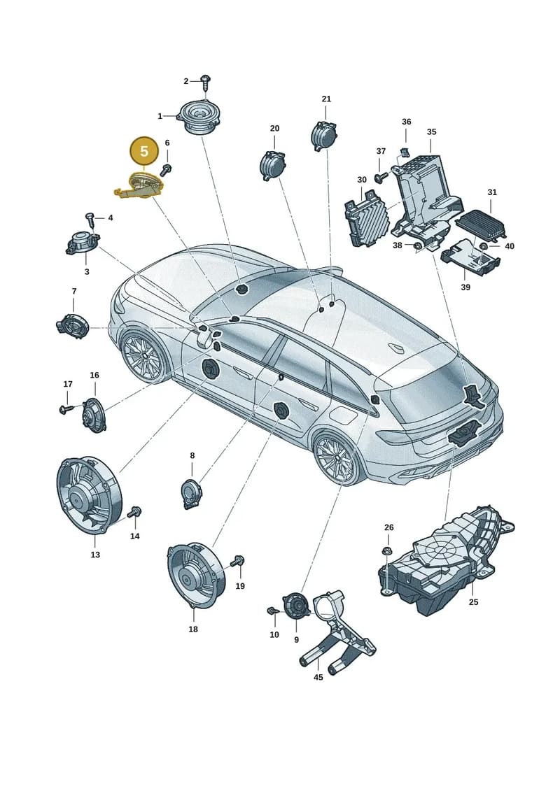 8B3035399B — Audi A5 Limousine (2024-2025) diagram 8wh035350, position 5