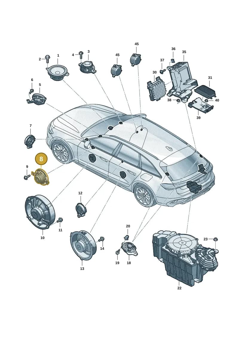 8B3035416 — Audi A5 Avant (2024-2025) diagram 4pa035350, position 8