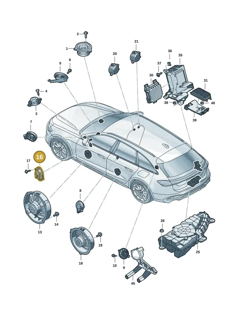 8B3035416 — Audi A5 Limousine (2024-2025) diagram 8wh035350, position 16