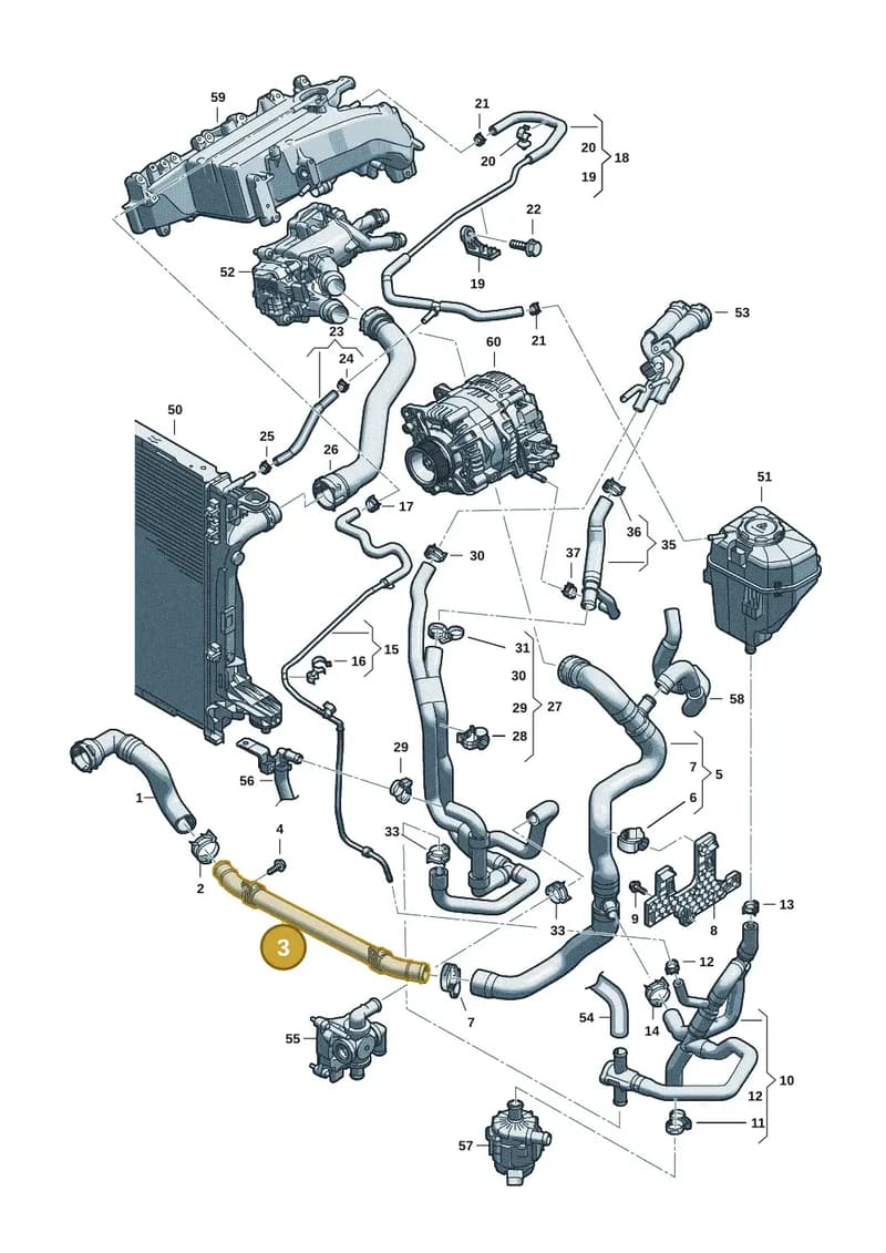 8B3121070 — Audi A5 Limousine (2024-2025) diagram 8wk121060, position 3