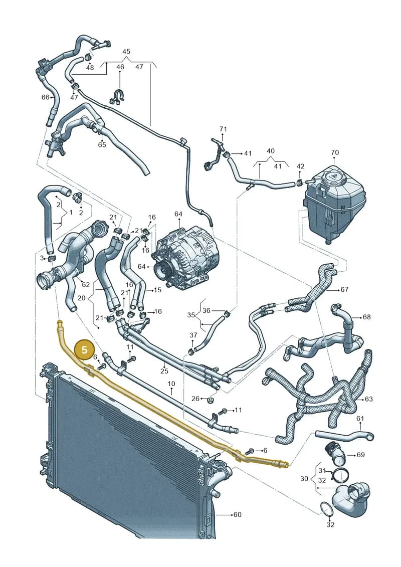 8B3121070C — Audi A5 Limousine (2024-2025) diagram 8wk121115, position 5