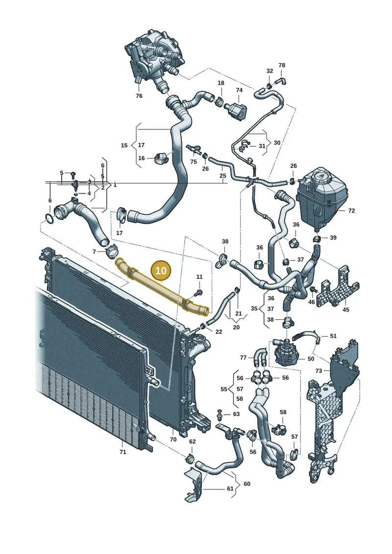 8B3121070 — Audi A5 Limousine (2024-2025) diagram 8wk121010, position 10
