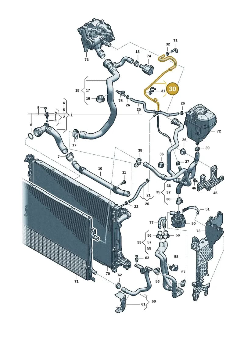 8B3121081A — Audi A5 Limousine (2024-2025) diagram 8wk121010, position 30