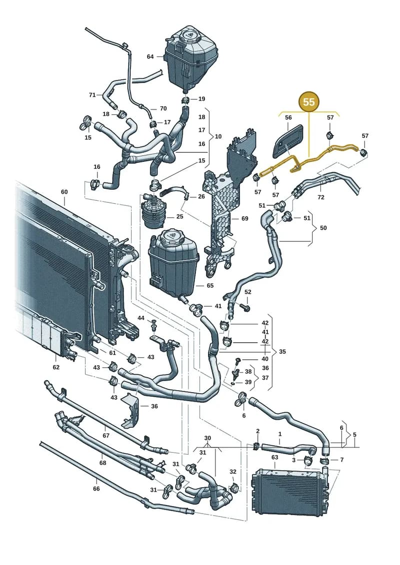 8B3121081CA — Audi A5 Limousine (2024-2025) diagram 8wk121120, position 55