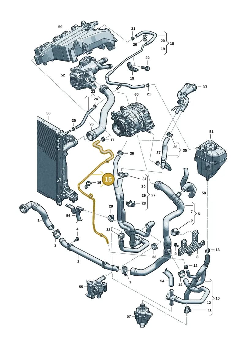 8B3121081G — Audi A5 Limousine (2024-2025) diagram 8wk121060, position 15
