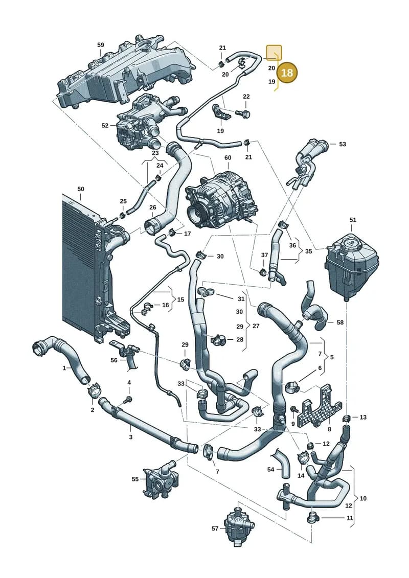 8B3121081H — Audi A5 Limousine (2024-2025) diagram 8wk121060, position 18