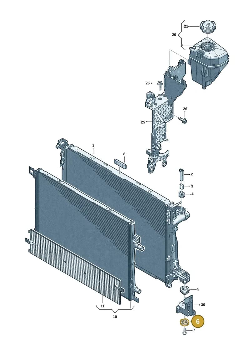8B3121268 — Audi A5 Limousine (2024-2025) diagram 8wk121035, position 6