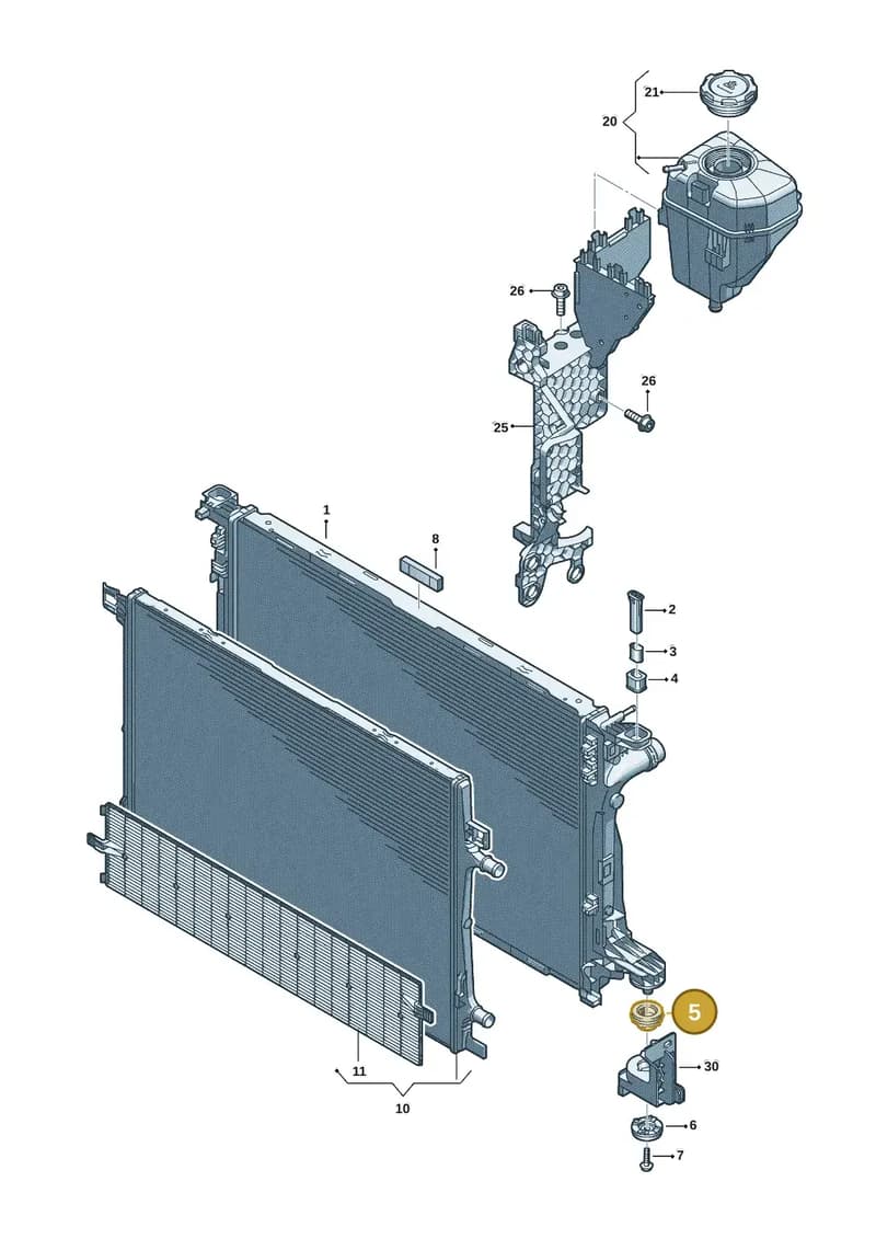 8B3121275 — Audi A5 Limousine (2024-2025) diagram 8wk121035, position 5