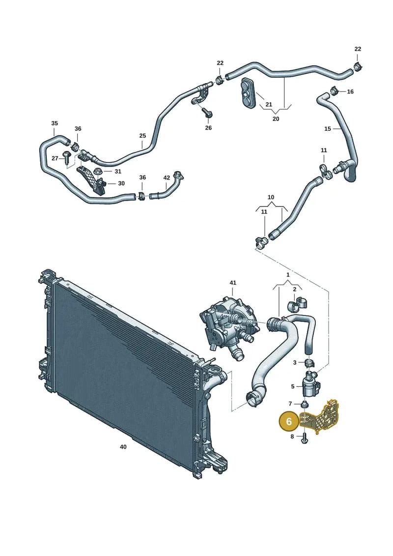 8B3121305 — Audi A5 Limousine (2024-2025) diagram 8wk121020, position 6