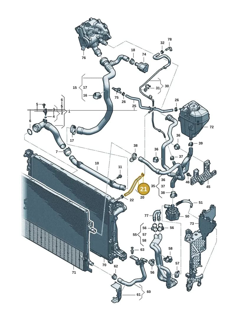 8B3121305A — Audi A5 Limousine (2024-2025) diagram 8wk121010, position 21