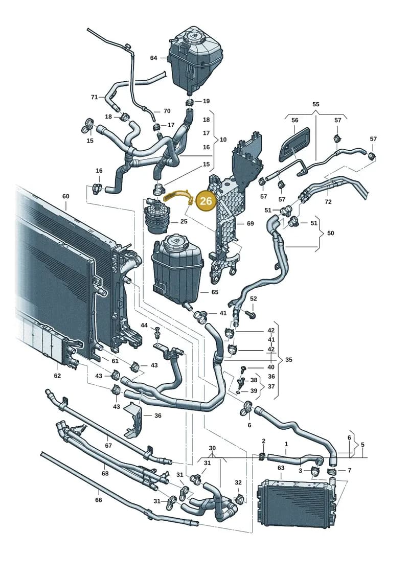 8B3121313AA — Audi A5 Limousine (2024-2025) diagram 8wk121120, position 26