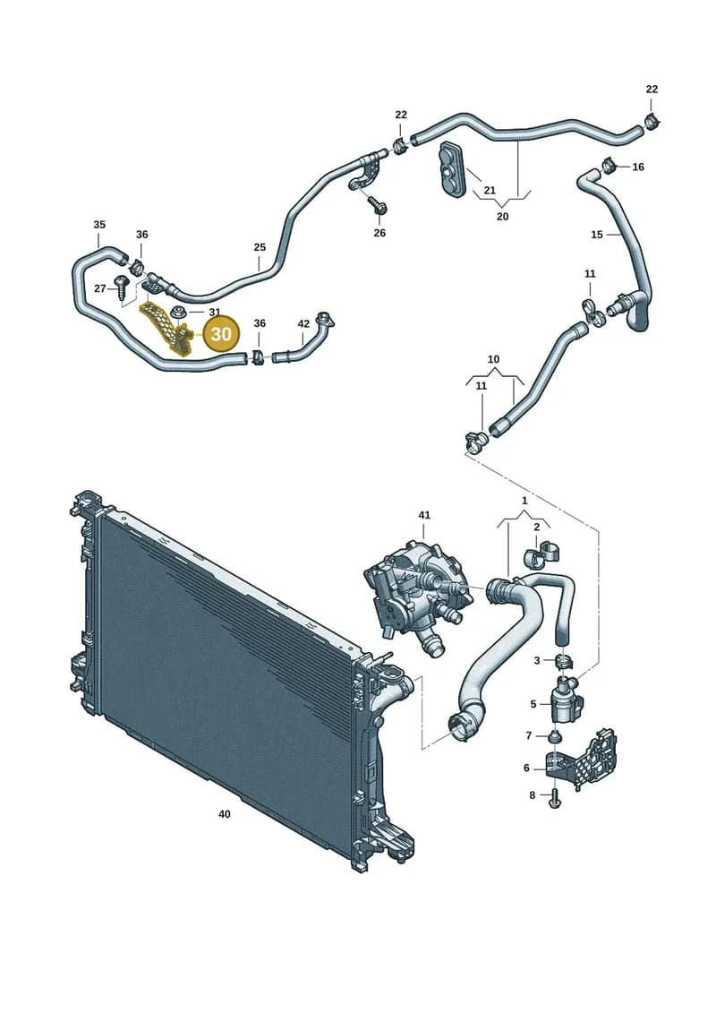 8B3121313AD — Audi A5 Limousine (2024-2025) diagram 8wk121020, position 30