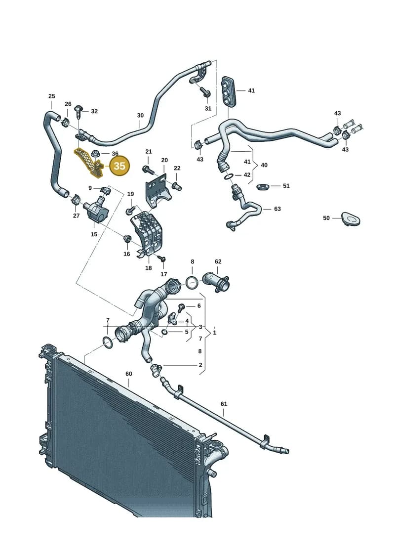8B3121313AE — Audi A5 Limousine (2024-2025) diagram 8wk121130, position 35
