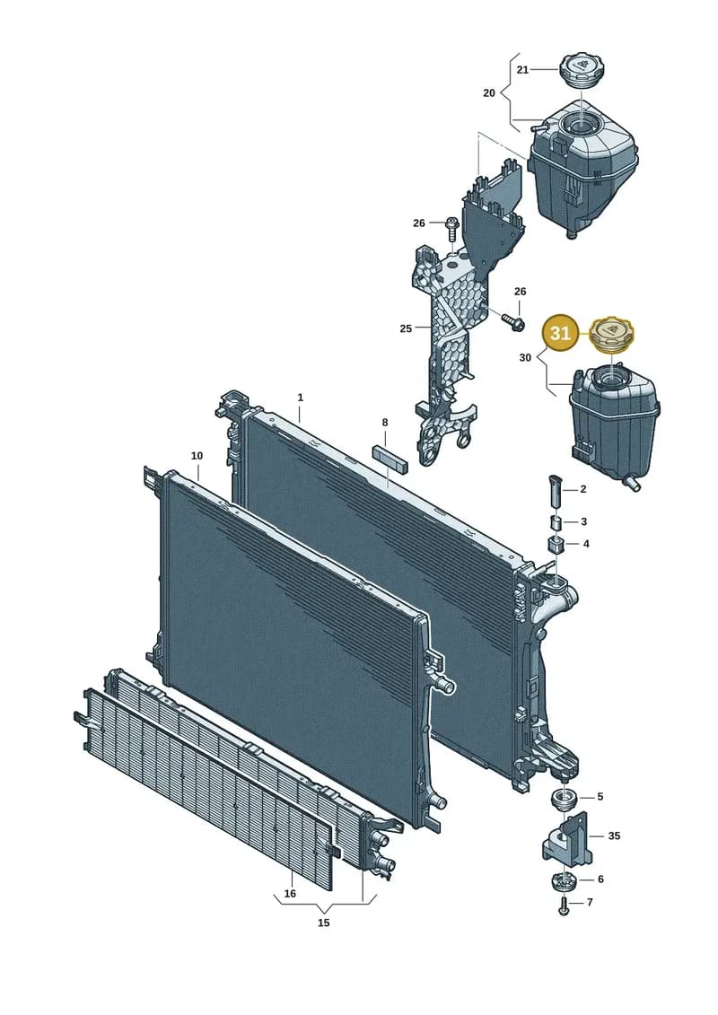 8B3121321 — Audi A5 Limousine (2024-2025) diagram 8wk121090, position 31