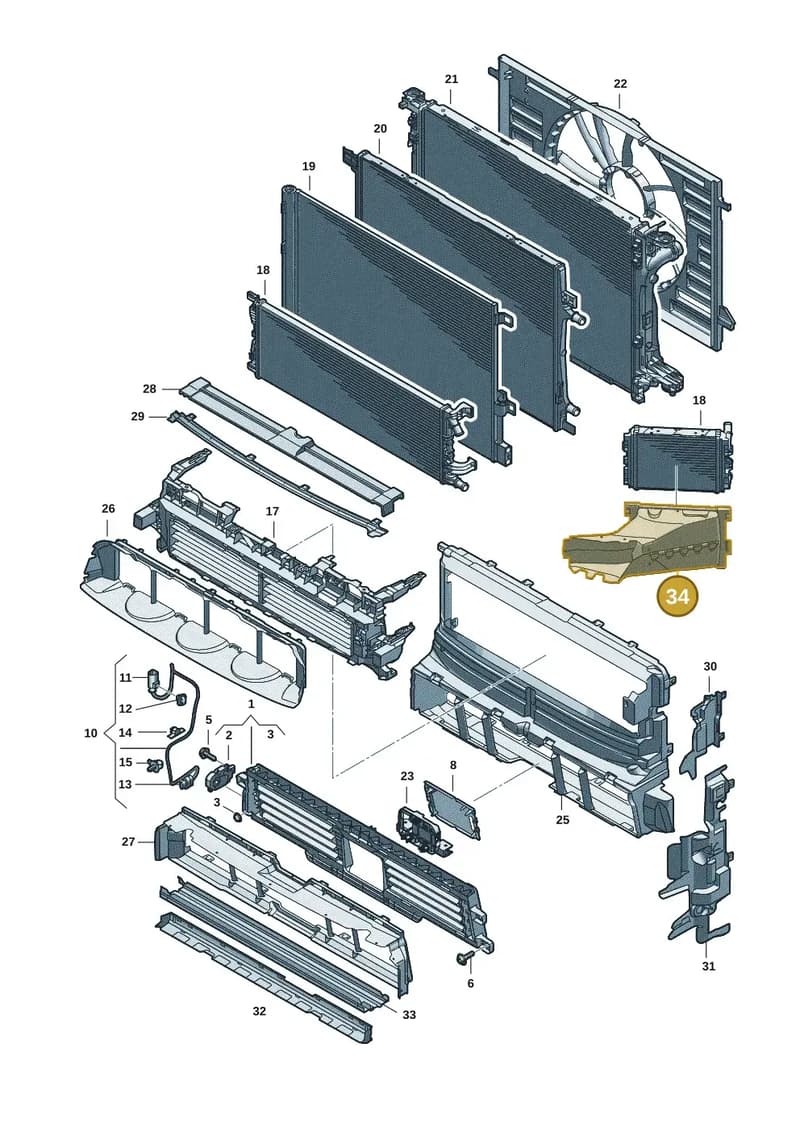 8B3121333B — Audi A5 Limousine (2024-2025) diagram 8wk121990, position 34