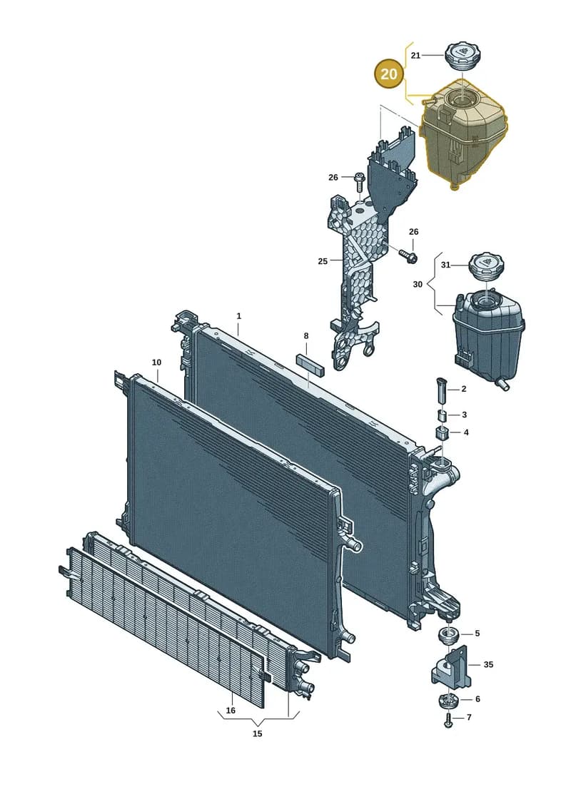 8B3121405G — Audi A5 Limousine (2024-2025) diagram 8wk121090, position 20