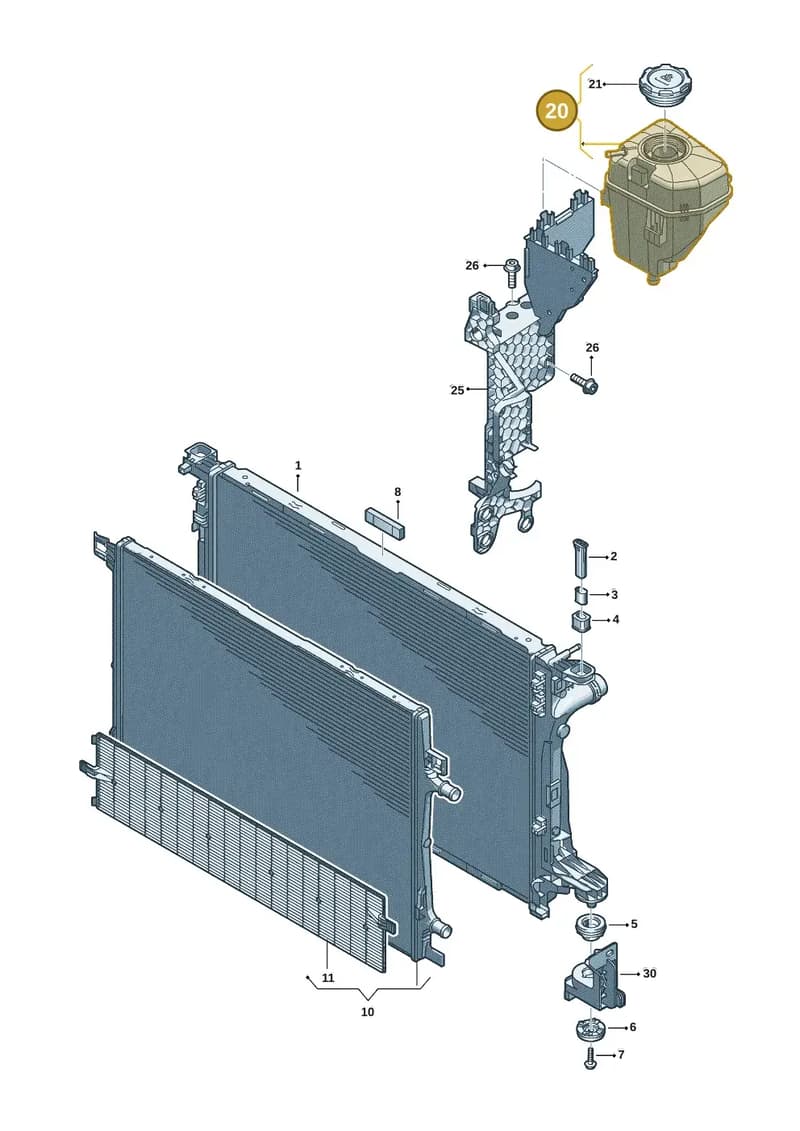 8B3121405G — Audi A5 Limousine (2024-2025) diagram 8wk121035, position 20