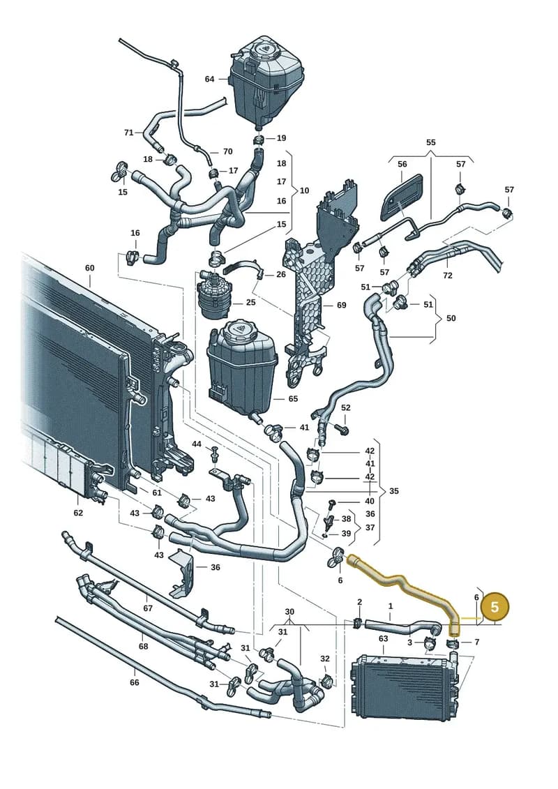 8B3121486B — Audi A5 Limousine (2024-2025) diagram 8wk121120, position 5