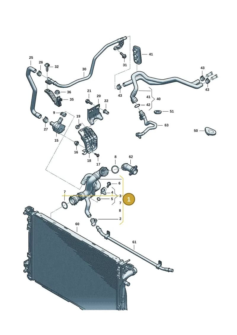 8B3122055C — Audi A5 Limousine (2024-2025) diagram 8wk121130, position 1