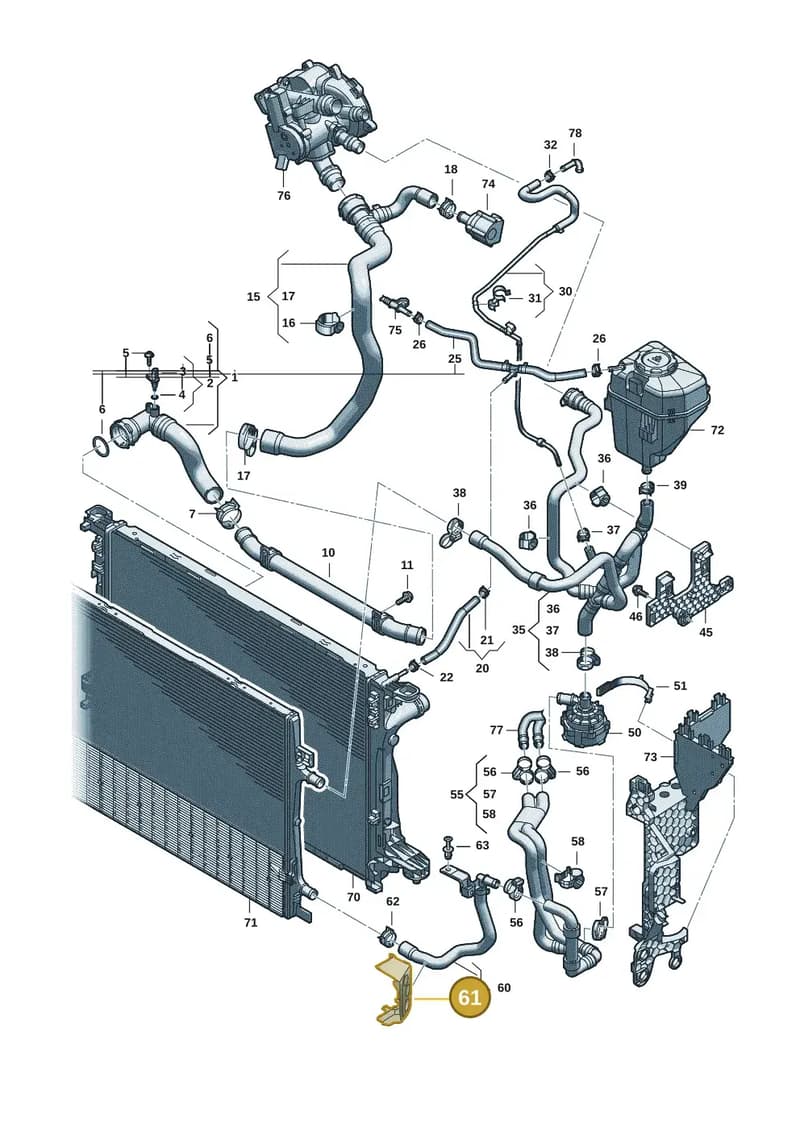 8B3122291AB — Audi A5 Limousine (2024-2025) diagram 8wk121010, position 61