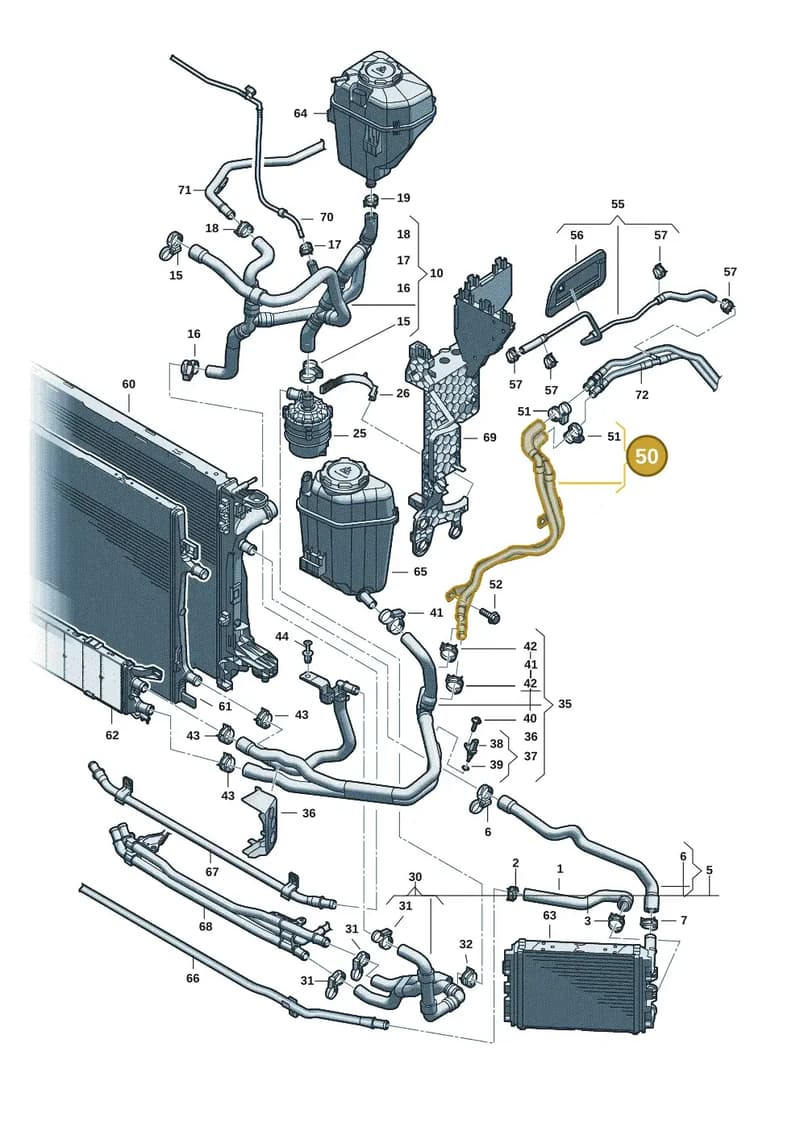 8B3122479R — Audi A5 Limousine (2024-2025) diagram 8wk121120, position 50