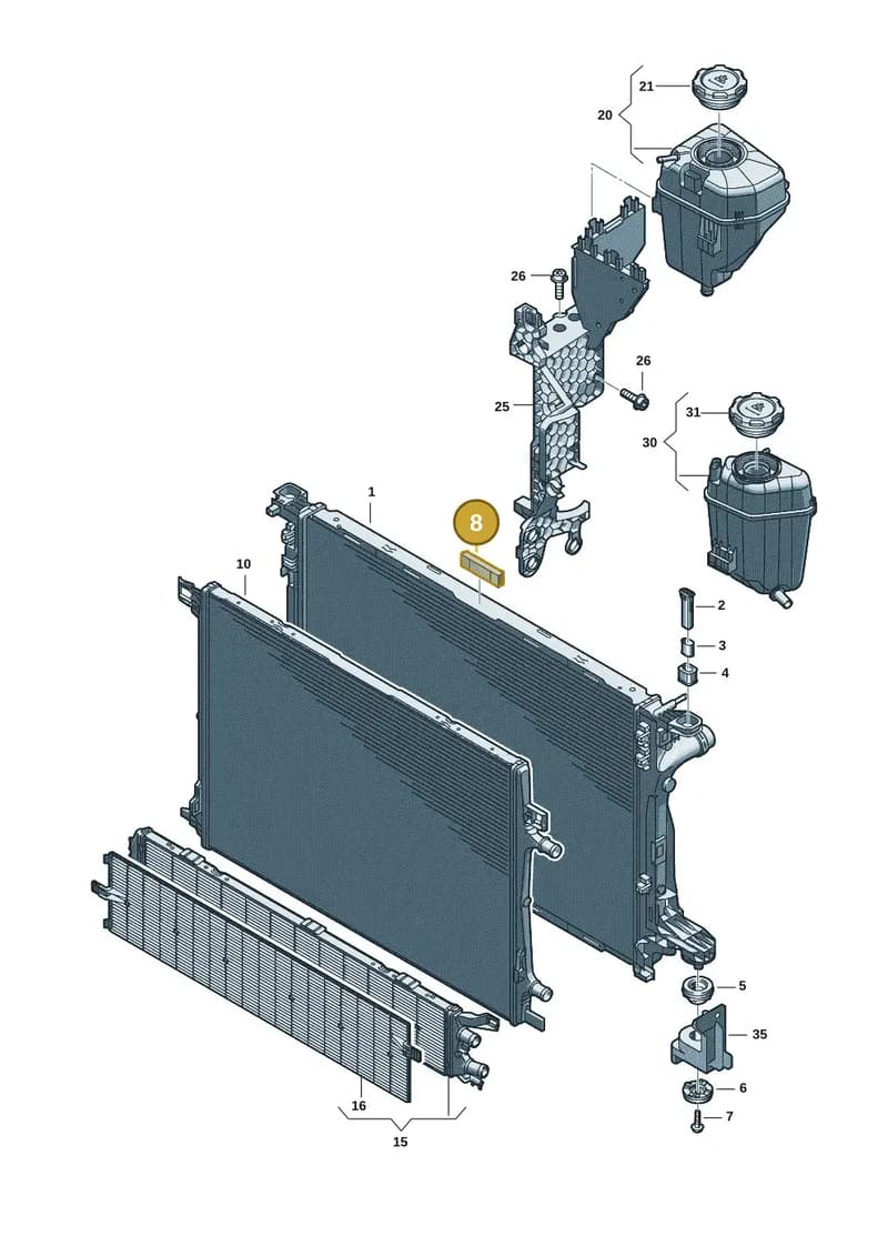 8B3129707 — Audi A5 Limousine (2024-2025) diagram 8wk121090, position 8