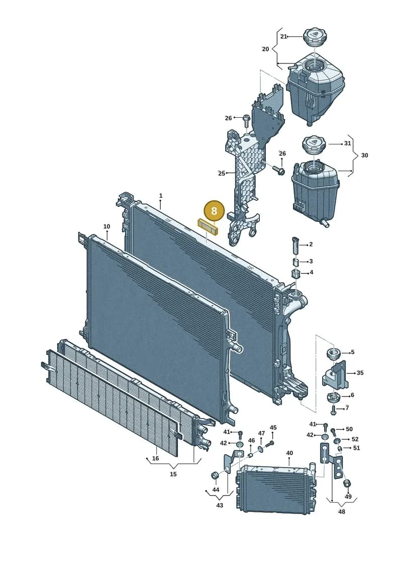 8B3129707 — Audi A5 Limousine (2024-2025) diagram 8wk121145, position 8