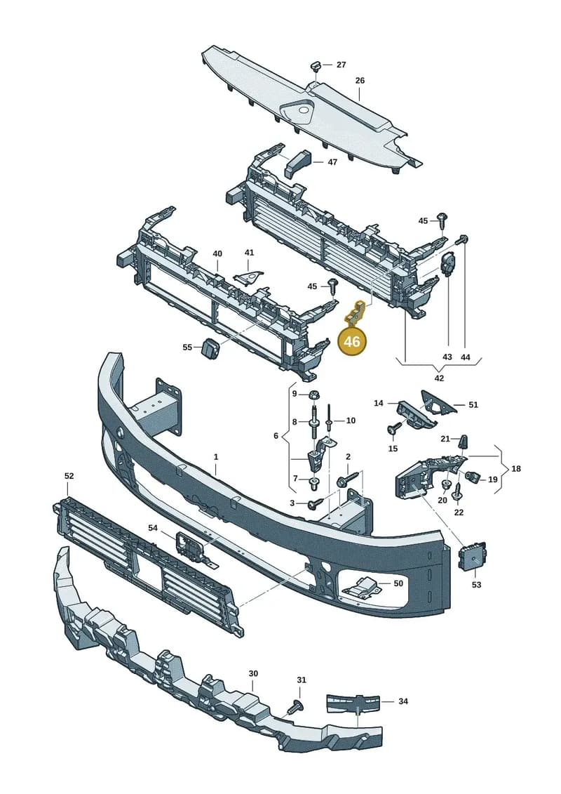 8B3129718A — Audi A5 Limousine (2024-2025) diagram 8wk807000, position 46