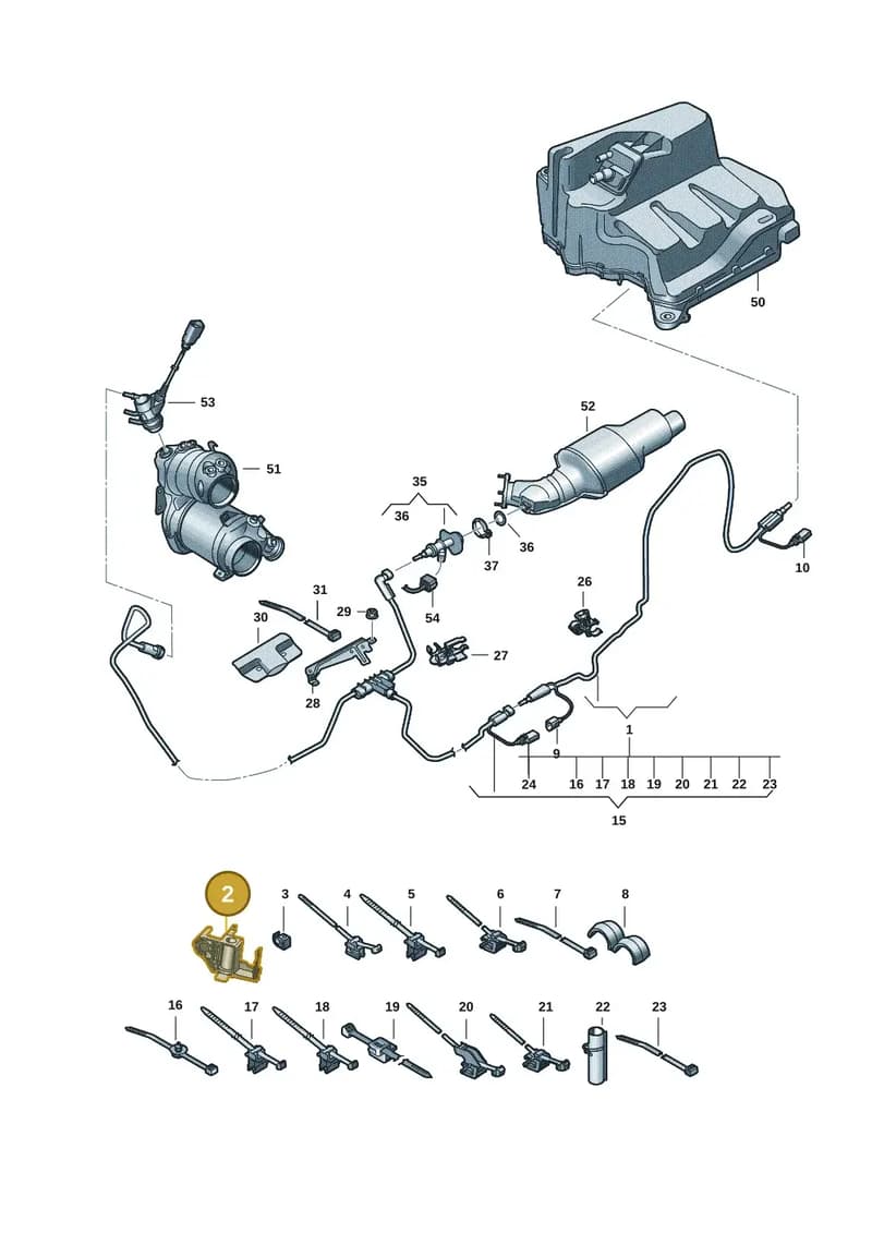 8B3131561A — Audi A5 Limousine (2024-2025) diagram 8wh201500, position 2