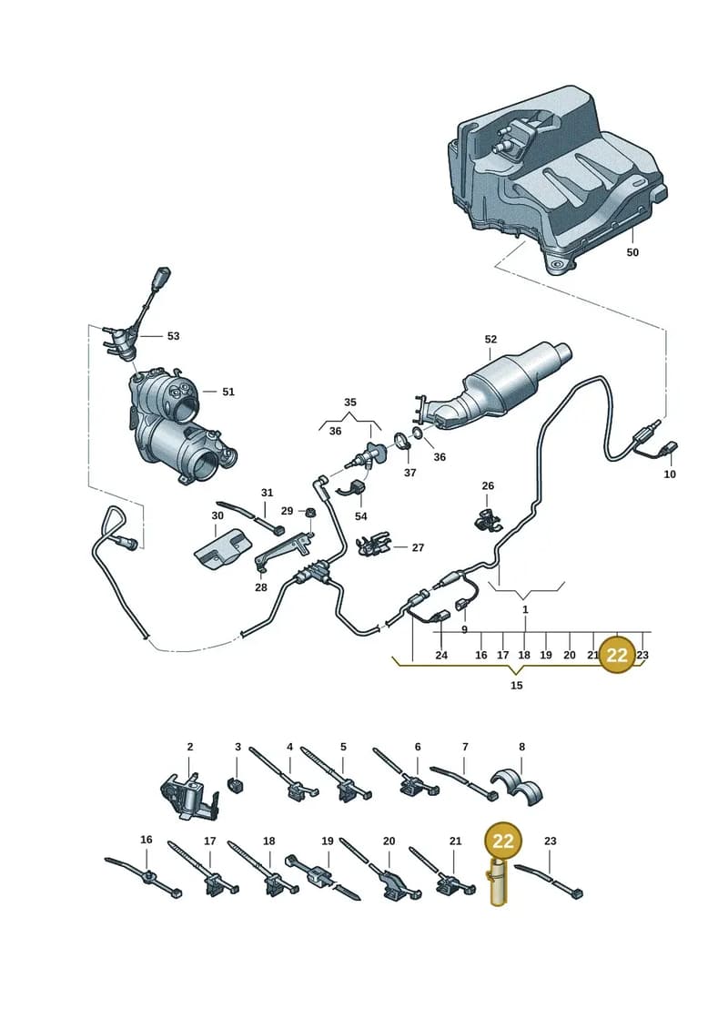 8B3131991 — Audi A5 Limousine (2024-2025) diagram 8wh201500, position 22