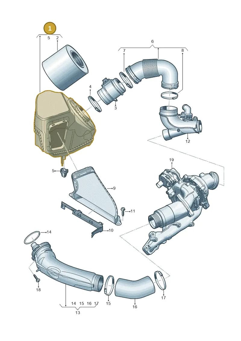 8B3133838S — Audi A5 Limousine (2024-2025) diagram 8wk129275, position 1