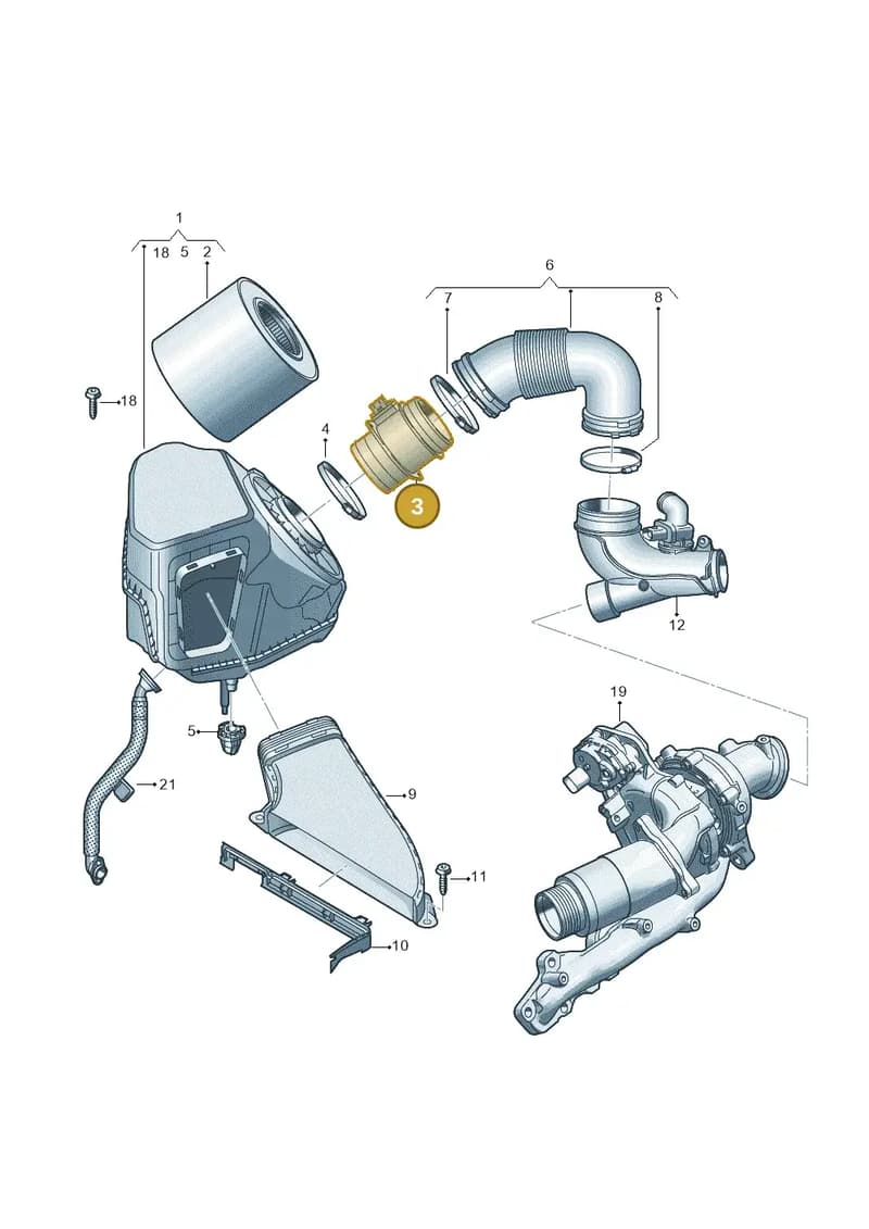 8B3133911 — Audi A5 Limousine (2024-2025) diagram 8wk133100, position 3