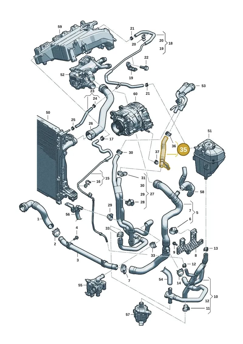 8B3145910AK — Audi A5 Limousine (2024-2025) diagram 8wk121060, position 35