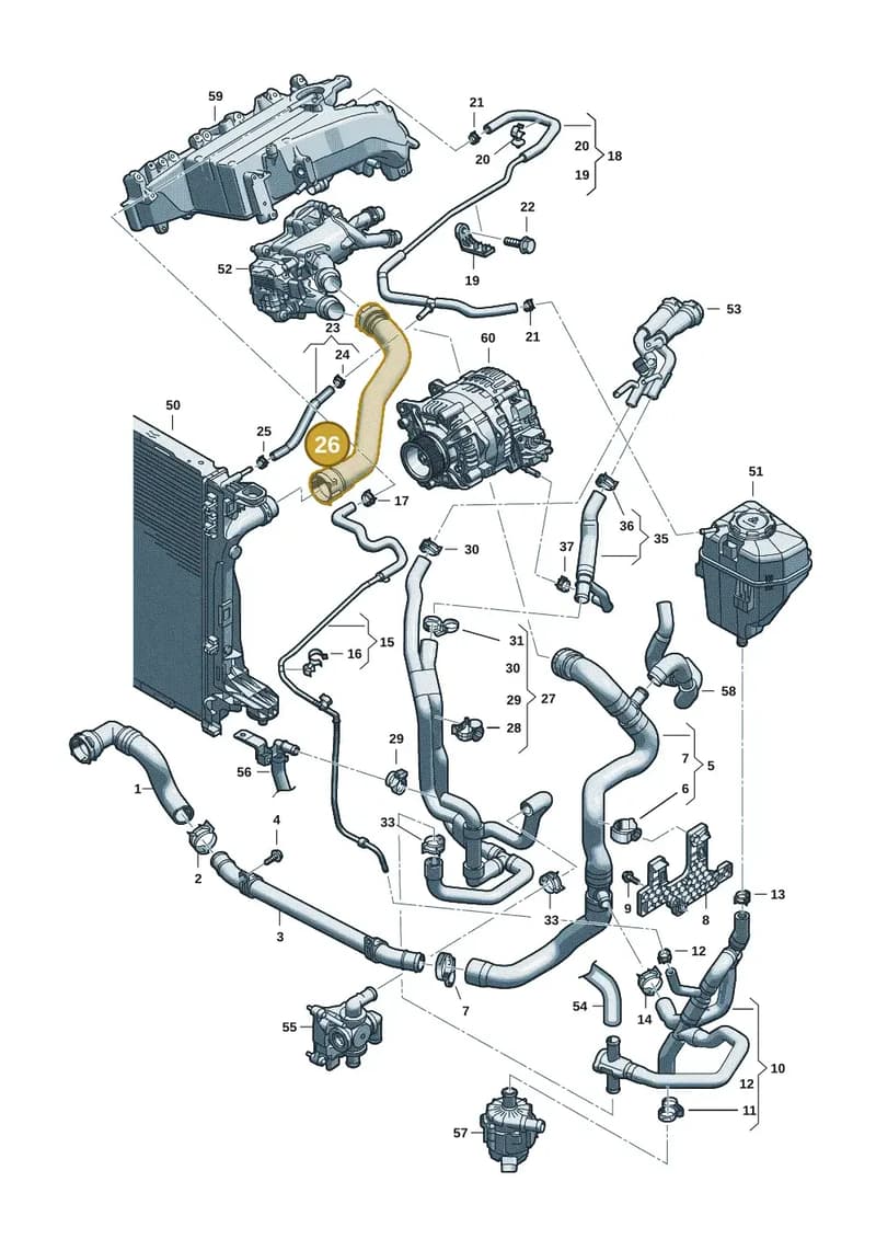 8B3145934B — Audi A5 Limousine (2024-2025) diagram 8wk121060, position 26