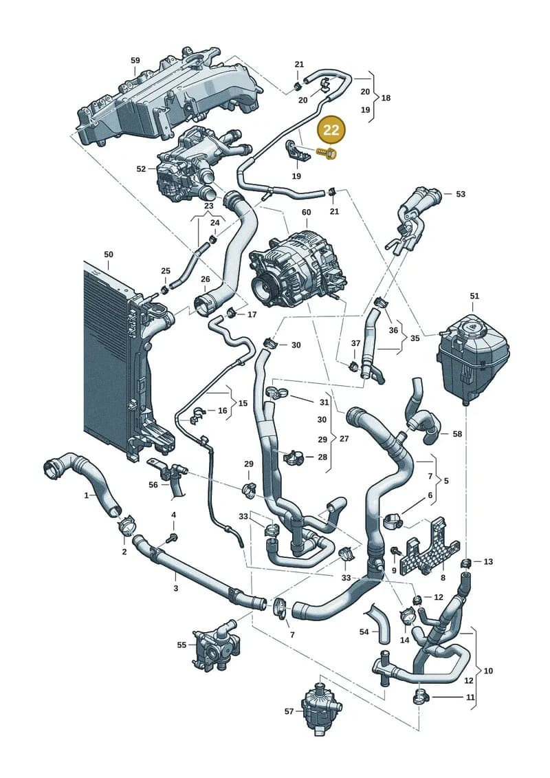 8B3145936P — Audi A5 Limousine (2024-2025) diagram 8wk121060, position 22