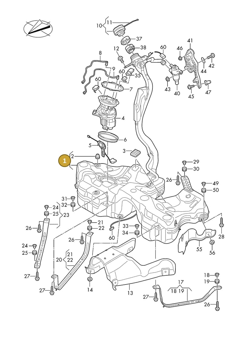 8B3201060AD — Audi A5 Limousine (2024-2025) diagram 8wh201000, position 1