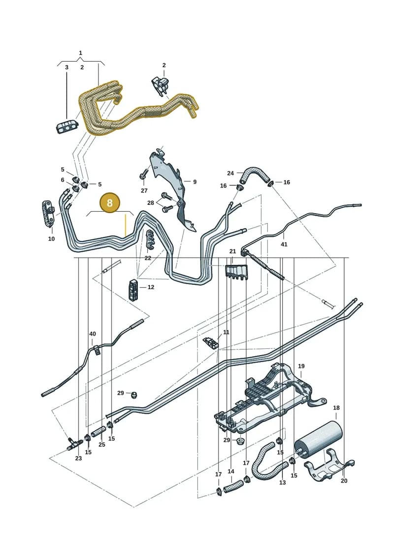8B3201544AR — Audi A5 Limousine (2024-2025) diagram 8wh201600, position 8