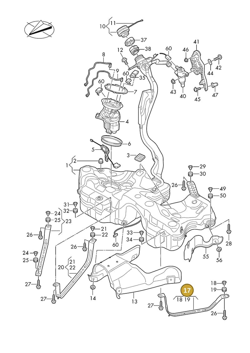 8B3201653 — Audi A5 Limousine (2024-2025) diagram 8wh201000, position 17