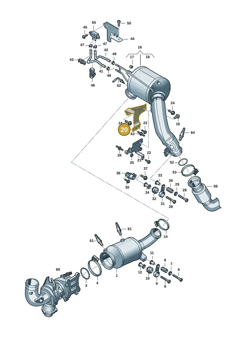 8B3253376A — Audi A5 Limousine (2024-2025) diagram 8wk253340, position 20