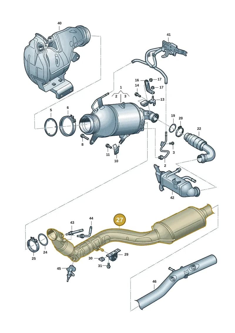 8B3254410 — Audi A5 Limousine (2024-2025) diagram 8wk253630, position 27
